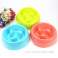 plastic pet anti choking bowl dog feeding bowl